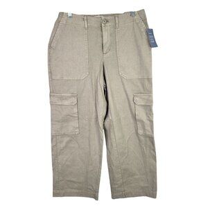 Womens Universal Threads Beige Cargo Pants Cotton Blend Stretch Size 10S